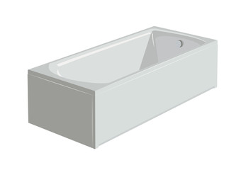 Bathtub isolated vector illustration isolated