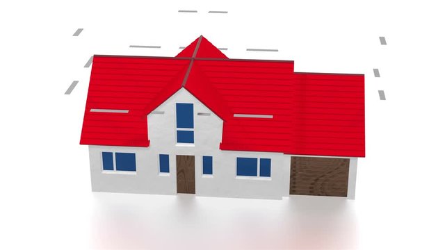 Building family house - 3D 4k animation
