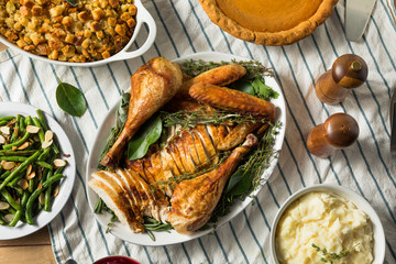 Homemade Thanksgiving Cut Up Turkey Platter