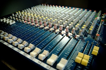 Mixing console close up 07