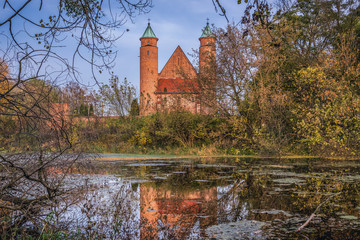 Fototapeta premium St John the Baptist church in Brochow village, Poland