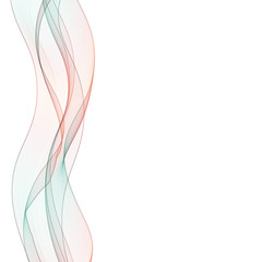 Abstract color wave pattern. vector curves. eps 10