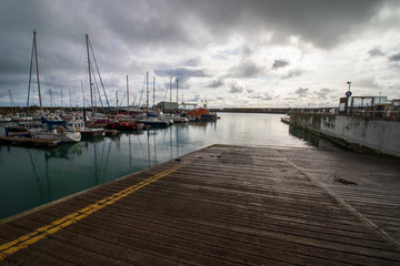 Fototapeta premium fishing boats in harbor