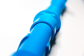 Blue PVC Pipes and Fittings