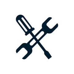 Isolated wrench and screwdriver icon vector design