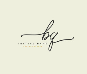 B G BG Beauty vector initial logo, handwriting logo of initial signature, wedding, fashion, jewerly, boutique, floral and botanical with creative template for any company or business.
