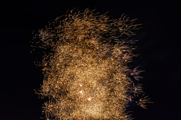 Fireworks display night in London, UK