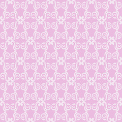 seamless pattern with pink flowers