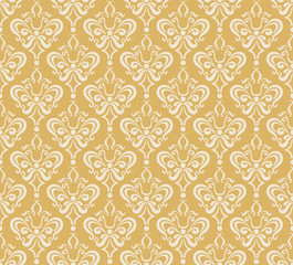 seamless pattern with flowers and leaves