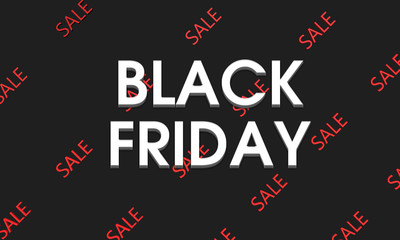 Black Friday Sale sign on black background. Black friday concept. Black Friday Sale Mockup, template.