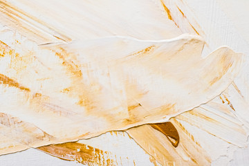 Artistic abstract texture background, golden acrylic paint brush stroke, textured ink oil splash as print backdrop for luxury holiday brand, flatlay banner design