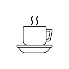 Isolated coffee cup icon line design