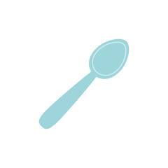 Isolated kitchen spoon flat design
