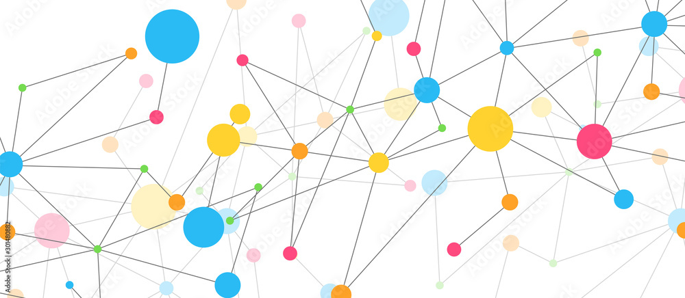Poster line points connections geometric abstract background.