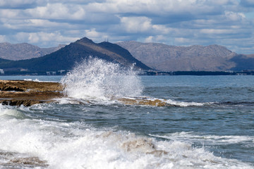 Beach of Can Picafort in Mallorca