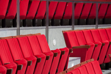 Background of red theater chairs