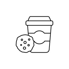 Isolated coffee mug icon line design