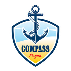 Obraz premium Anchor Logo, Coastal Logo