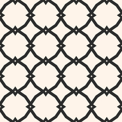 Naklejka premium Vector black and white ornamental seamless pattern in Arabian style