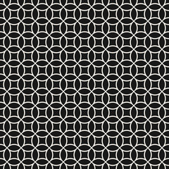 Minimalist vector seamless pattern with circular mesh, grid, net, lattice