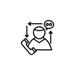 Social media avatar icon line design