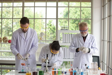 Science force Perform chemical testing and analysis or Experimental production of drugs and vaccines	