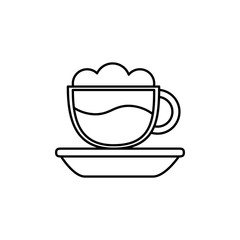 Isolated coffee cup icon line design