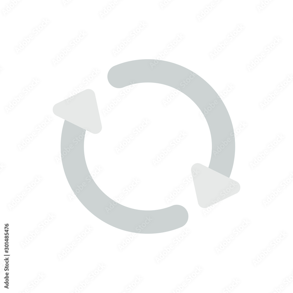 Poster arrow with curve in white background