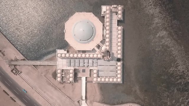 Floating mosque in Jeddah - Saudi Arabia (top perspective 2)