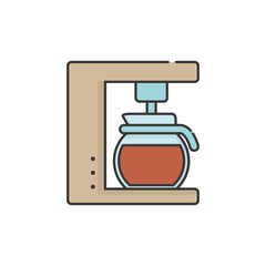 Obraz premium Isolated coffee machine icon fill design