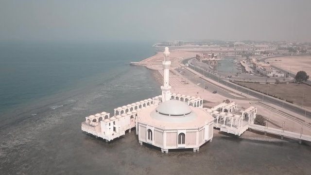 Floating mosque in Jeddah - Saudi Arabia (front perspective 1)