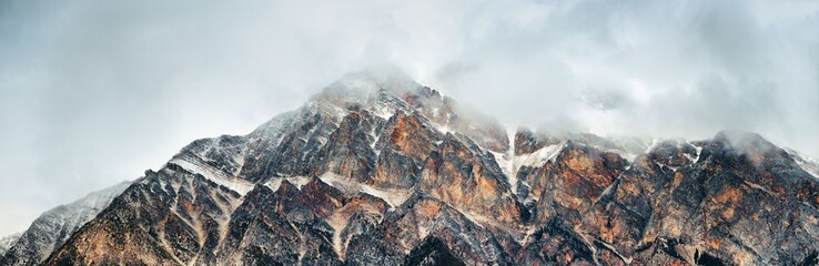 Snow Mountain closeup Banff panorama