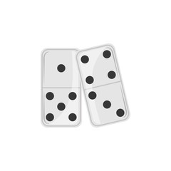 Isolated casino dice flat design