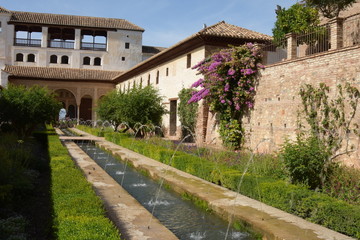 Fototapeta na wymiar Gardens of the Generalife, part of the Alhambra, Granada, Spain
