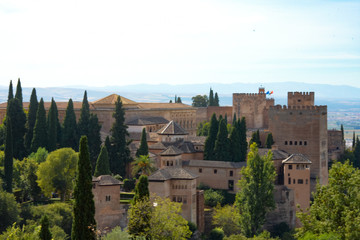 Fototapeta na wymiar View of the Alhambra, Granada, Spain.