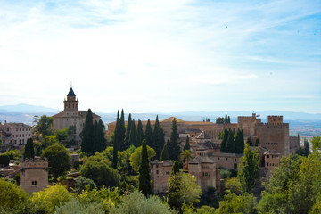 Fototapeta na wymiar View of the Alhambra, Granada, Spain.