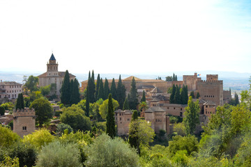 Fototapeta na wymiar View of the Alhambra, Granada, Spain.