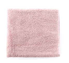 Fototapeta na wymiar Soft clean towel on white background