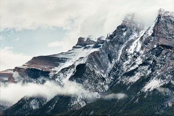 Panele Szklane  Snow Mountain closeup Banff