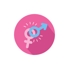 Isolated female and male symbol vector design