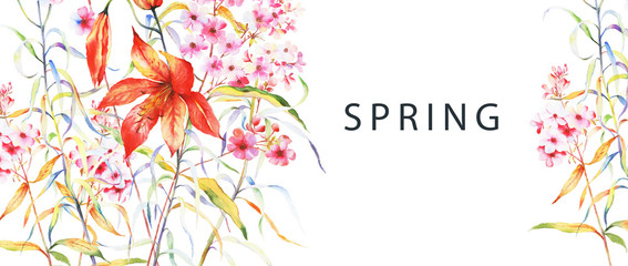 watercolor flowers illustration