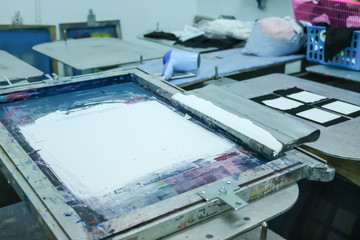 Close up of block screen with white color.