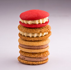 sandwich cookies with different fillings