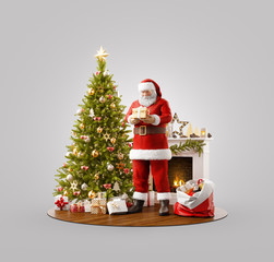Unusual christmas 3D illustration