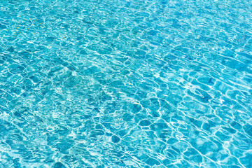 Abstract and surface pool water reflect with sun light background