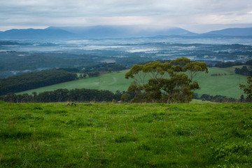 Fototapeta premium landscape with mountains and clouds