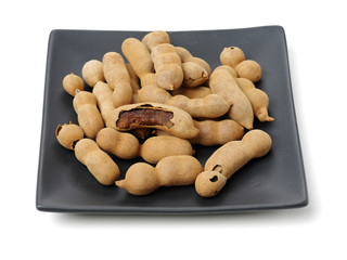 Tamarind on white background