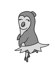 ballerina tänzerin pinguin tanzen spaß weiblich hübsch schön süß niedlich klein lieb kind küken vogel eis nordpol südpol kalt kälte schnee winter zoo tier