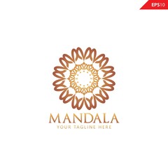 Elegant Ornament / Luxury Golden Mandala logo design vector