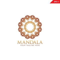 Elegant Ornament / Luxury Golden Mandala logo design vector